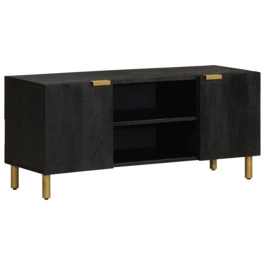 Meuble TV noir 105x33x46 cm en bois