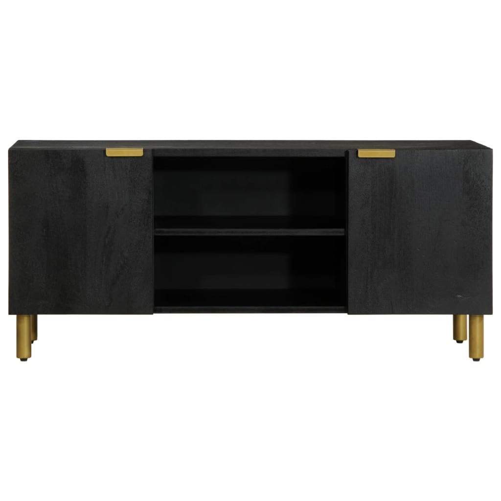 Meuble TV noir 105x33x46 cm en bois