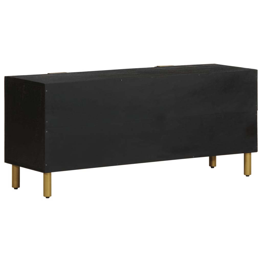 Meuble TV noir 105x33x46 cm en bois