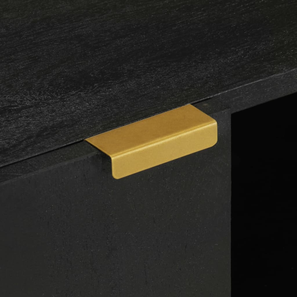 Meuble TV noir 105x33x46 cm en bois