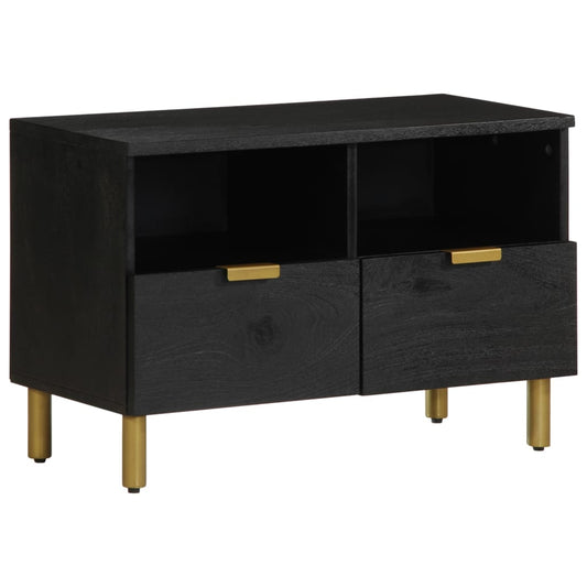 Meuble TV noir 70x33x46 cm en bois