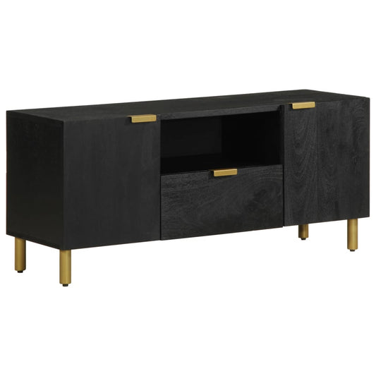 Meuble TV noir 105x33x46 cm en bois