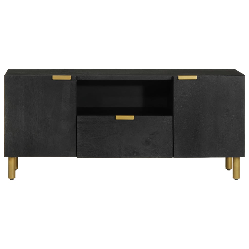Meuble TV noir 105x33x46 cm en bois
