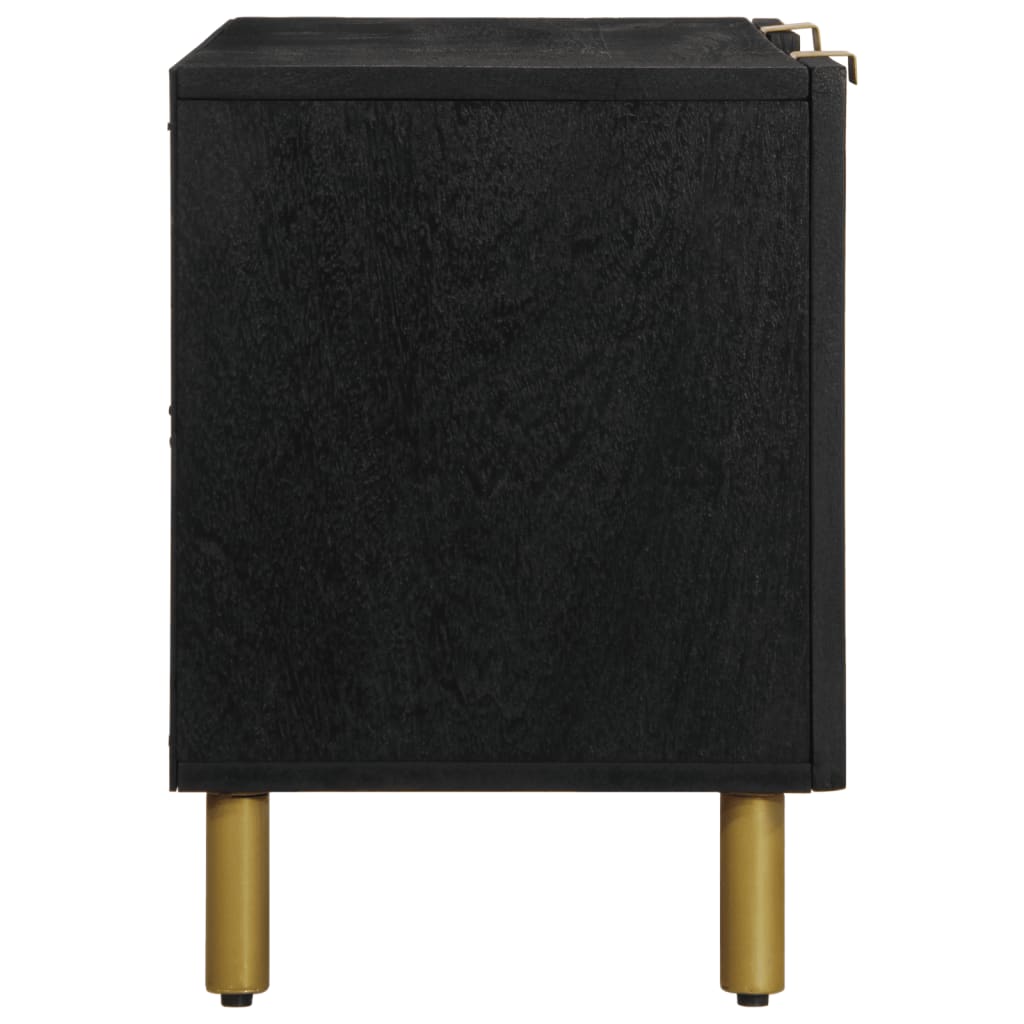 Meuble TV noir 105x33x46 cm en bois