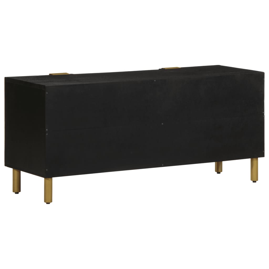 Meuble TV noir 105x33x46 cm en bois
