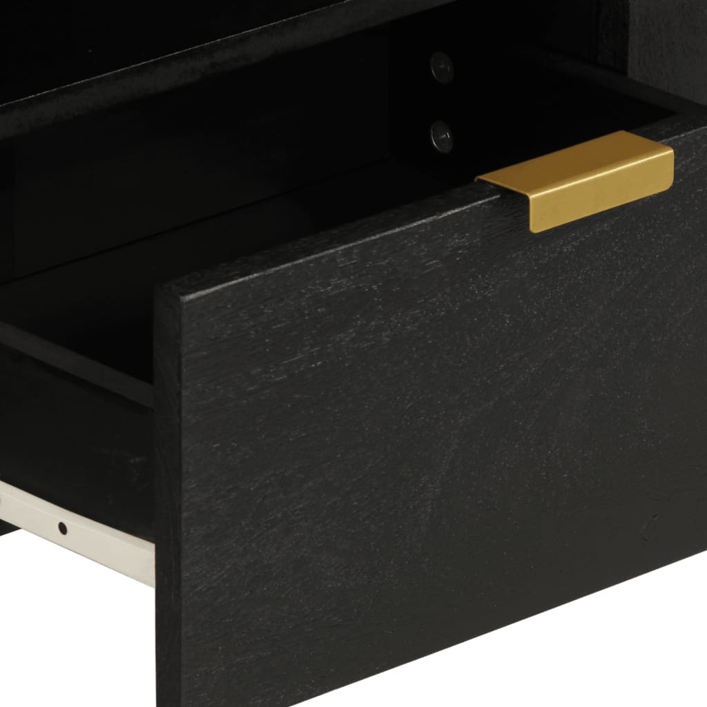 Meuble TV noir 105x33x46 cm en bois