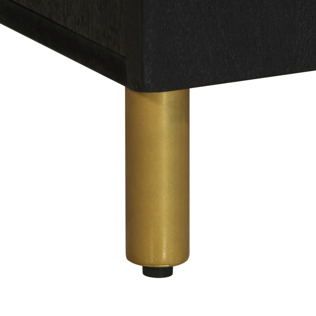 Meuble TV noir 105x33x46 cm en bois