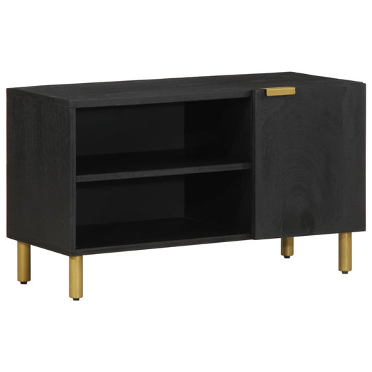 Meuble TV noir 80x33x46 cm en bois