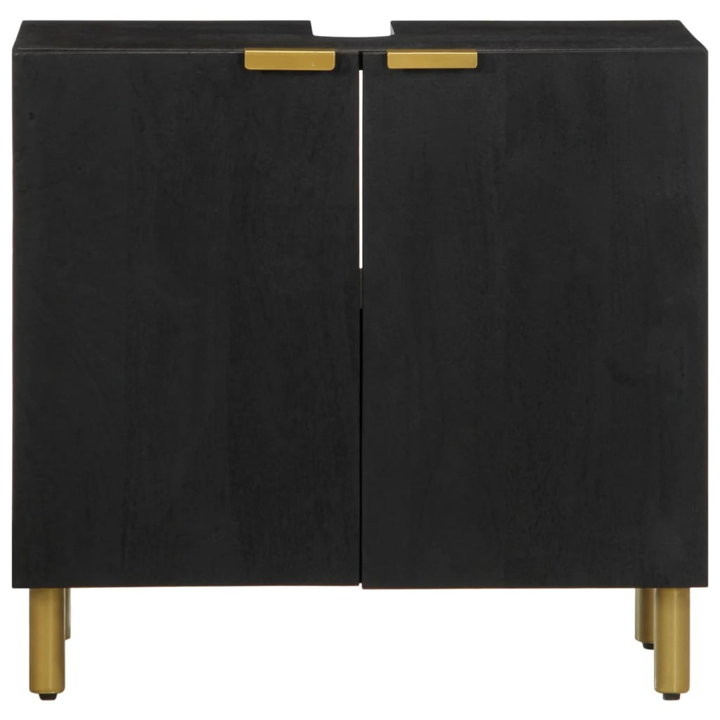 Washbasin Cabinet Black 62x33x58 cm Wood Material