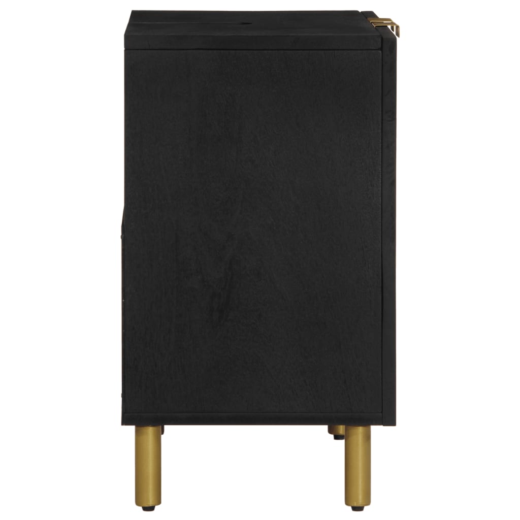 Washbasin Cabinet Black 62x33x58 cm Wood Material