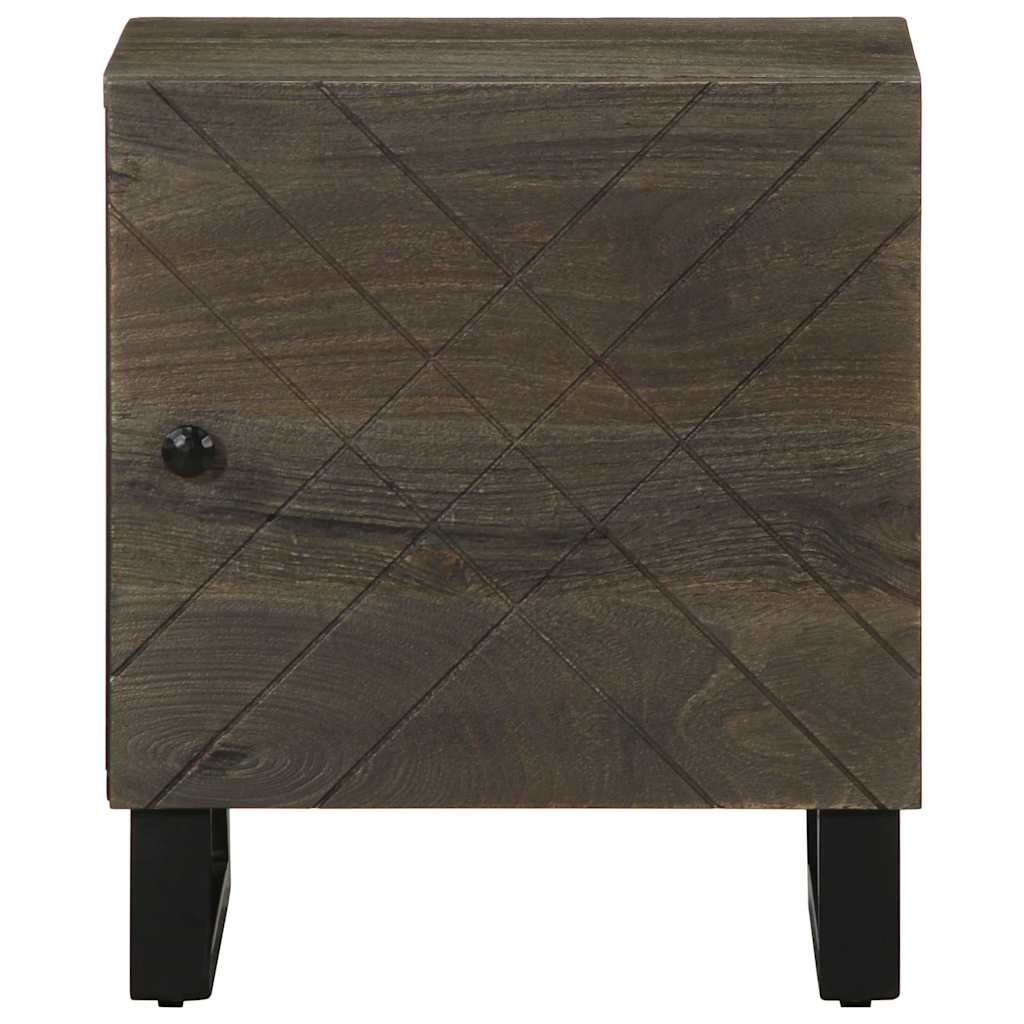 Bedside Table Black 40x33x46 cm Solid Mango Wood