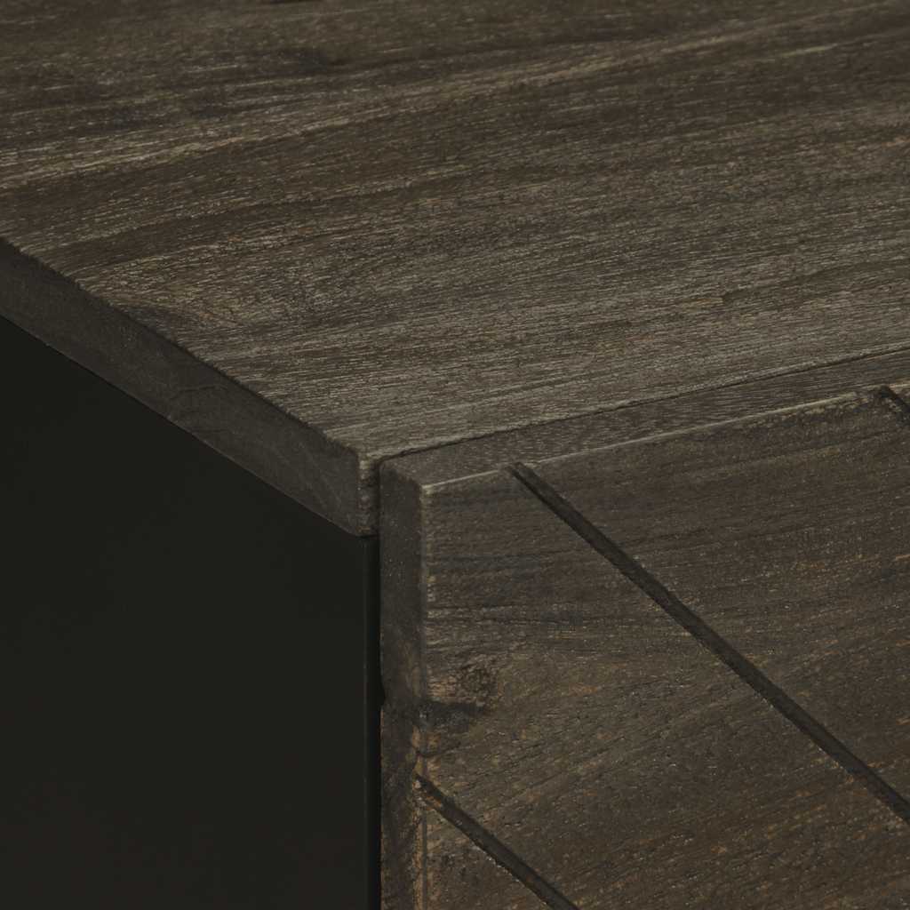 Bedside Table Black 40x33x46 cm Solid Mango Wood