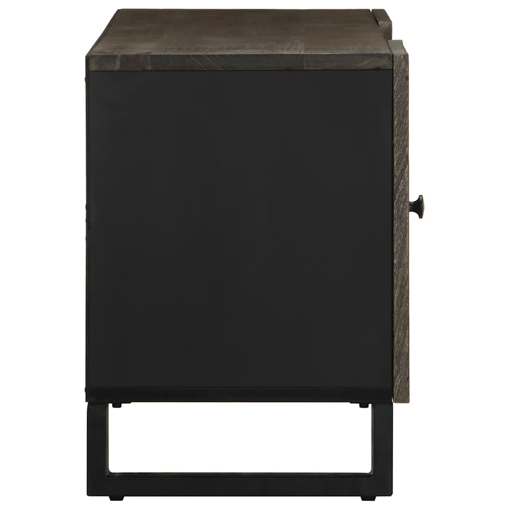 Meuble TV noir 105x33x46 cm en bois de manguier massif