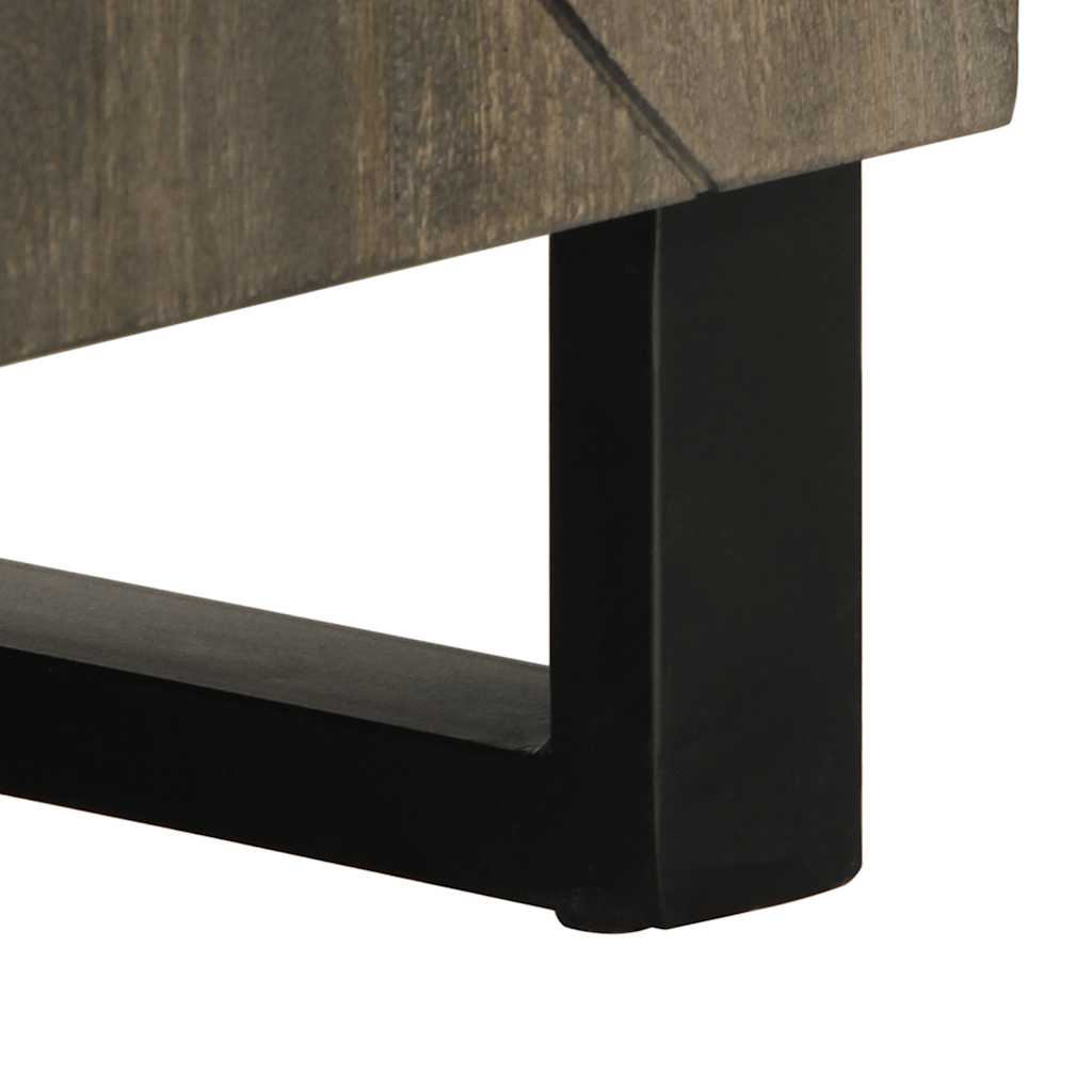 Meuble TV noir 105x33x46 cm en bois de manguier massif