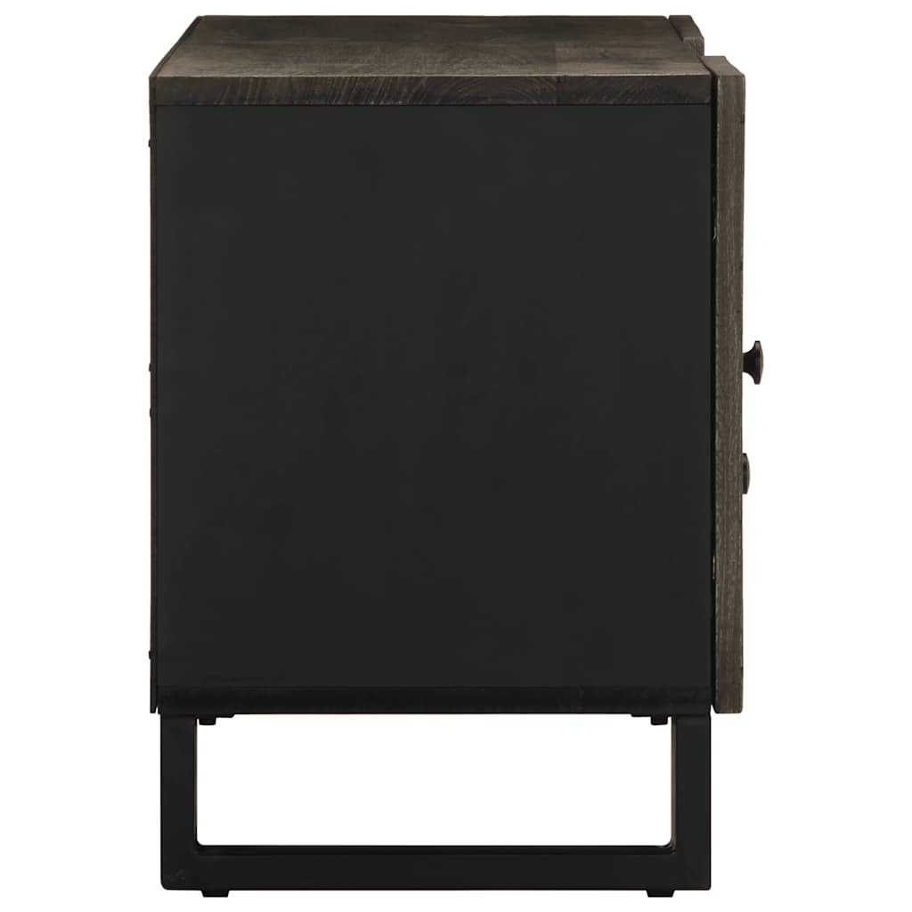 Meuble TV noir 105x33x46 cm en bois de manguier massif