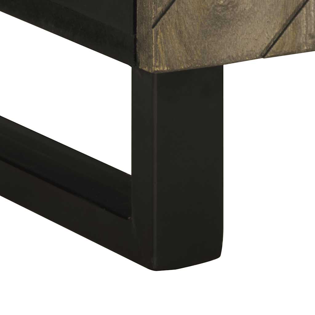 Meuble TV noir 105x33x46 cm en bois de manguier massif
