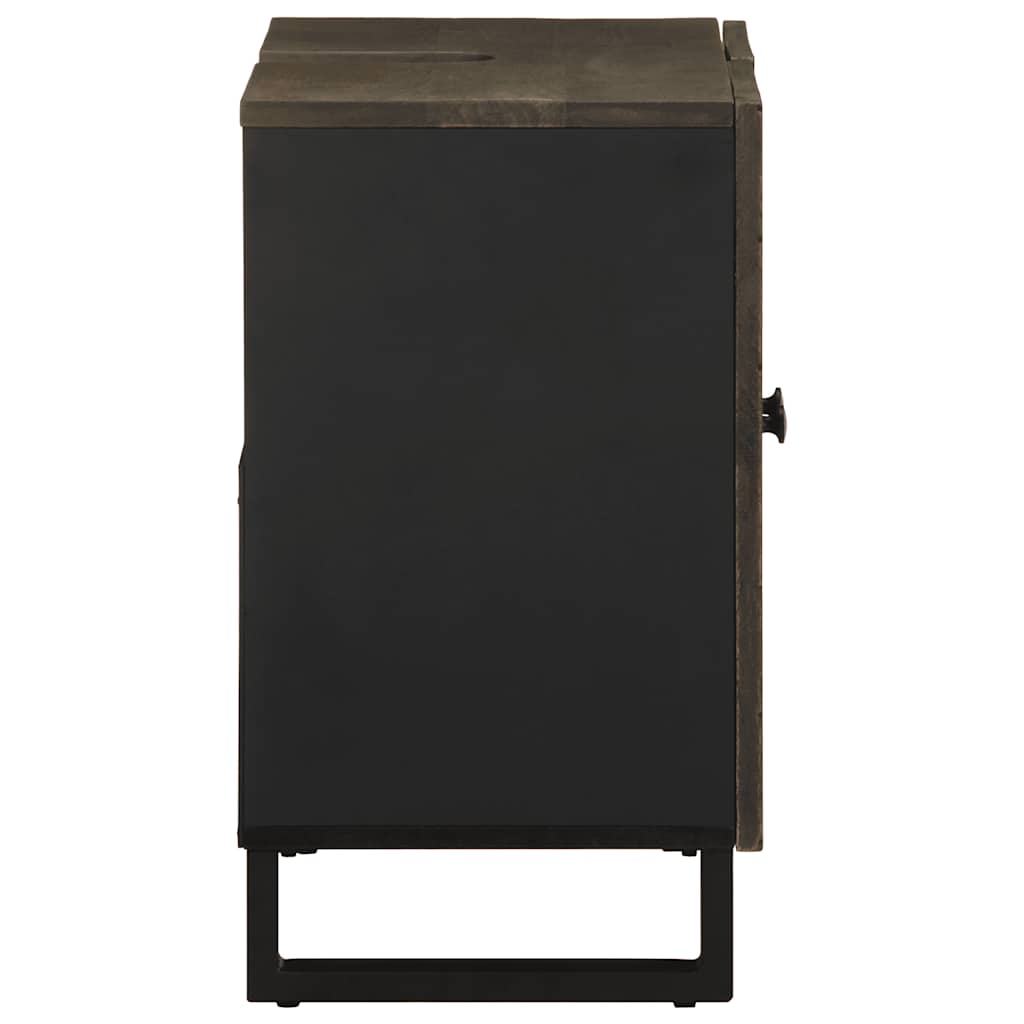 Washbasin Cabinet Black 62x33x58 cm Solid Mango Wood