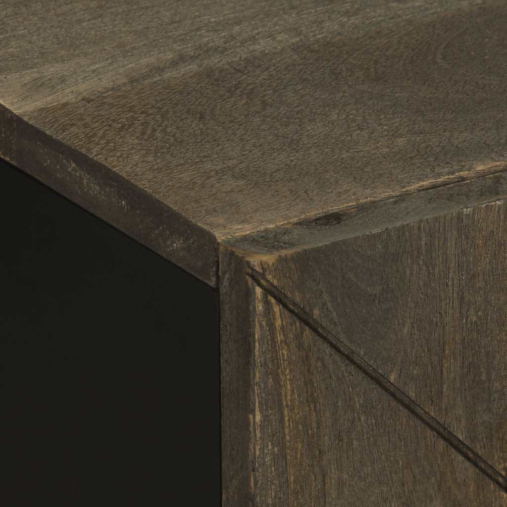 Washbasin Cabinet Black 62x33x58 cm Solid Mango Wood