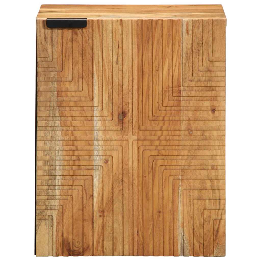 Badezimmer-Hängeschrank mit Regal Braun Massivholz Akazie