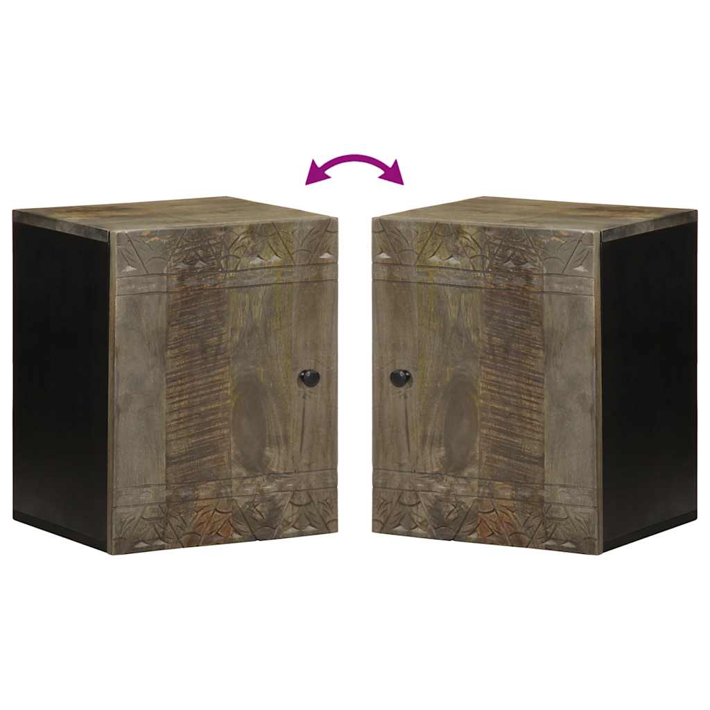 Bathroom wall cabinet 38x33x48 cm solid mango wood