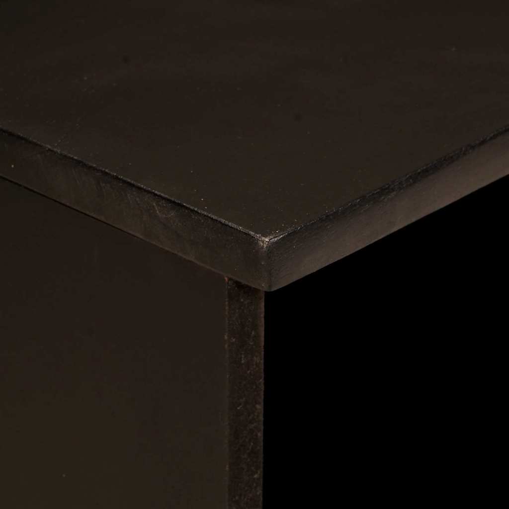 TV-Schränk Schwarz und Gold 100 x 33 x 46 cm massives Mangoholz