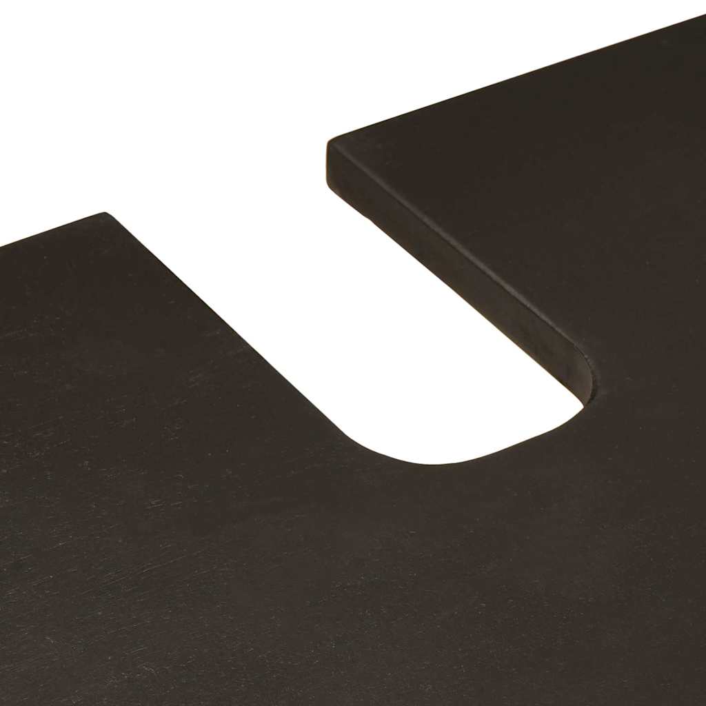 Spülenschrank mit Regal Schwarz und Gold 62 x 33 x 58 cm