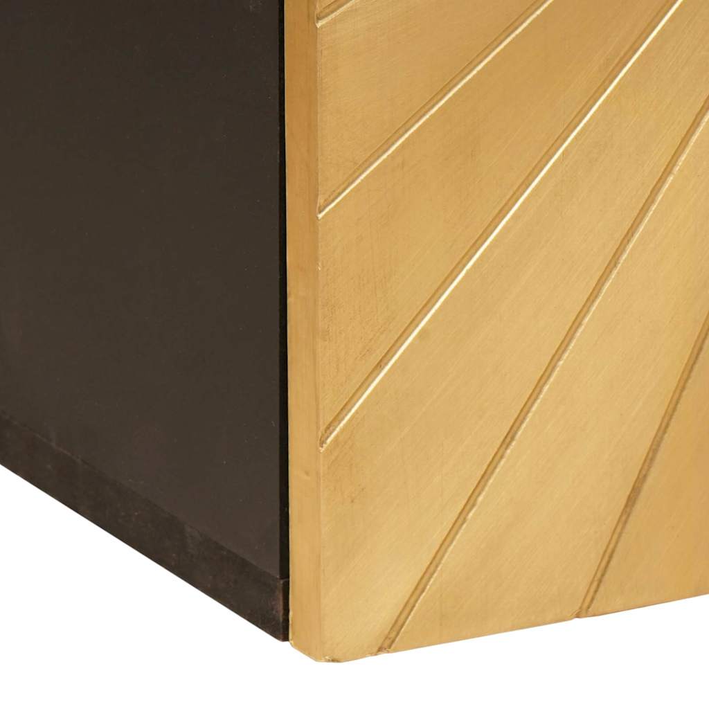Badezimmer Schrank mit Regal Schwarz und Gold 38 x 33 x 48 cm