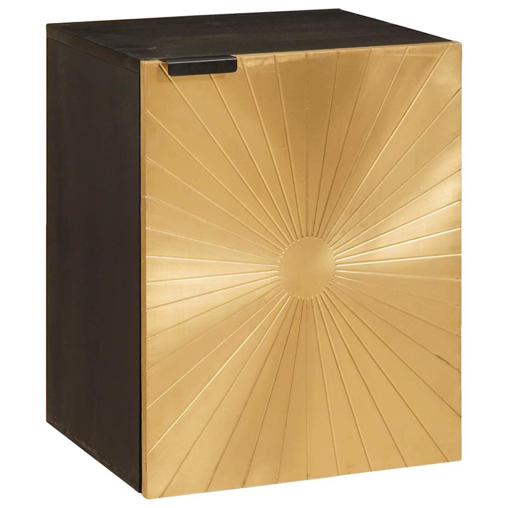 Badezimmer Schrank mit Regal Schwarz und Gold 38 x 33 x 48 cm