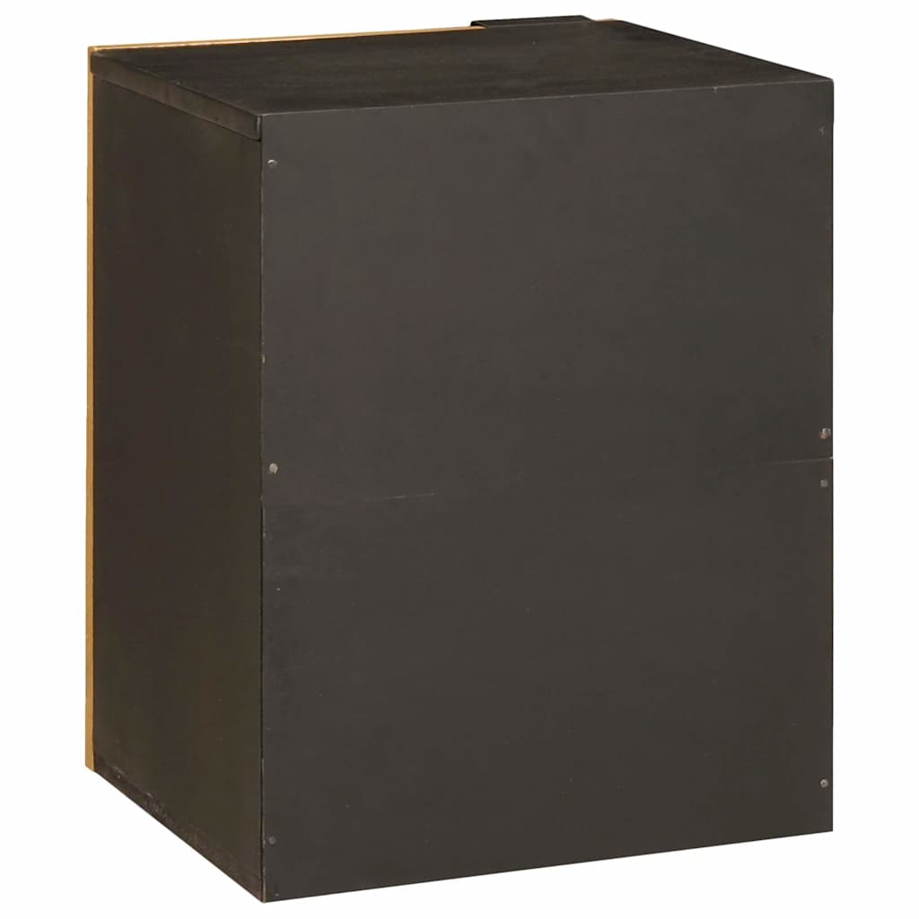 Badezimmer Schrank mit Regal Schwarz und Gold 38 x 33 x 48 cm