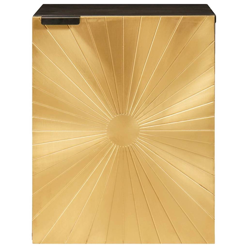 Badezimmer Schrank mit Regal Schwarz und Gold 38 x 33 x 48 cm