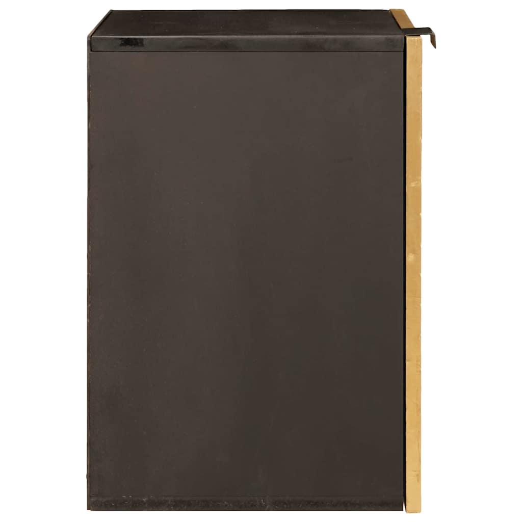 Badezimmer Schrank mit Regal Schwarz und Gold 38 x 33 x 48 cm