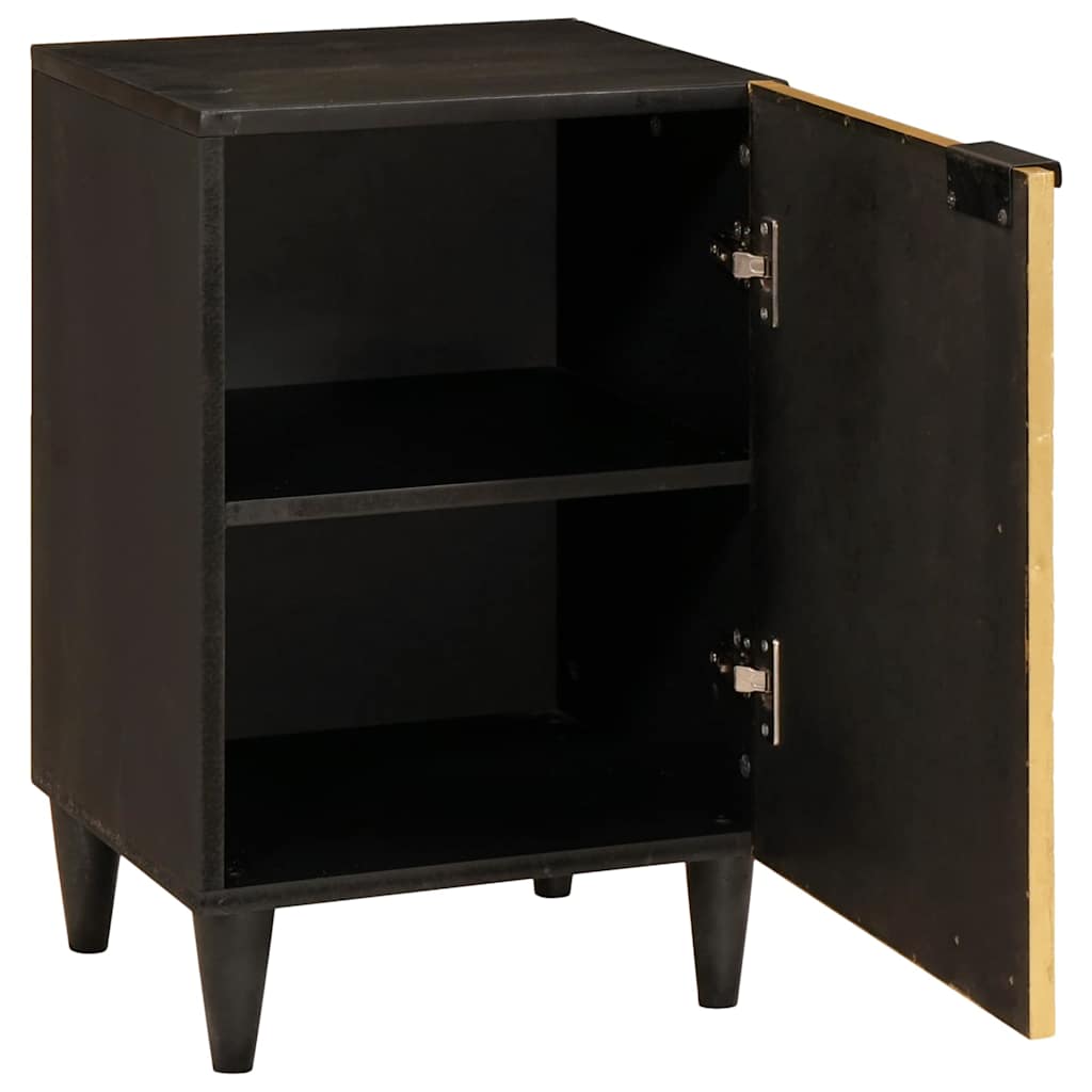 Badezimmer Schrank mit Regal Schwarz und Gold 38 x 33 x 58 cm