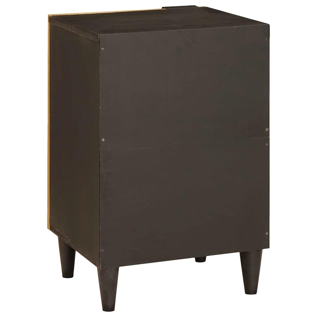 Badezimmer Schrank mit Regal Schwarz und Gold 38 x 33 x 58 cm