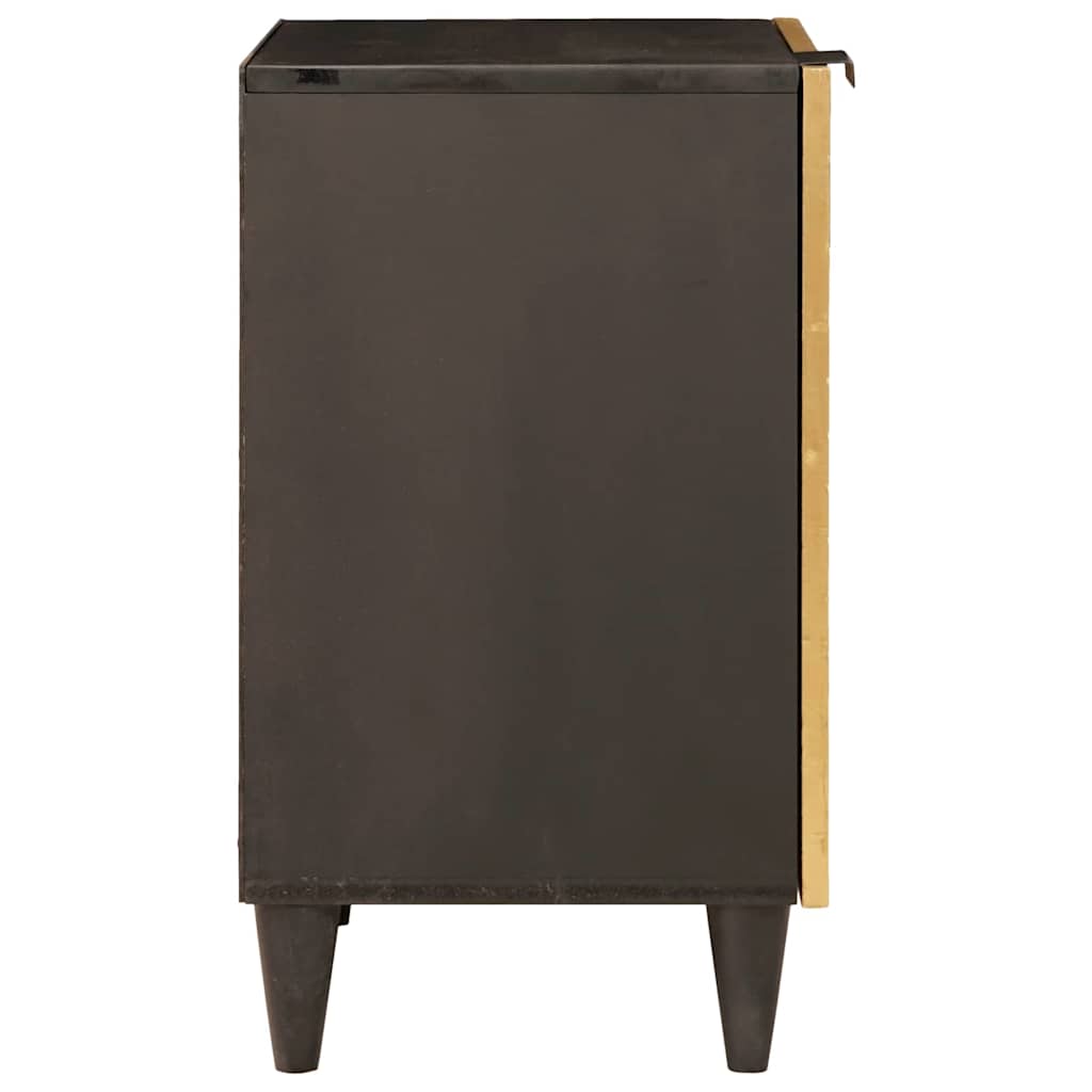 Badezimmer Schrank mit Regal Schwarz und Gold 38 x 33 x 58 cm