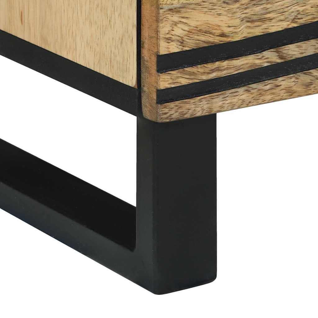 Tables de chevet 2 pièces 40x33x46 cm en bois de manguier massif