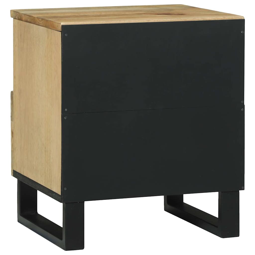 Tables de chevet 2 pièces 40x33x46 cm en bois de manguier massif