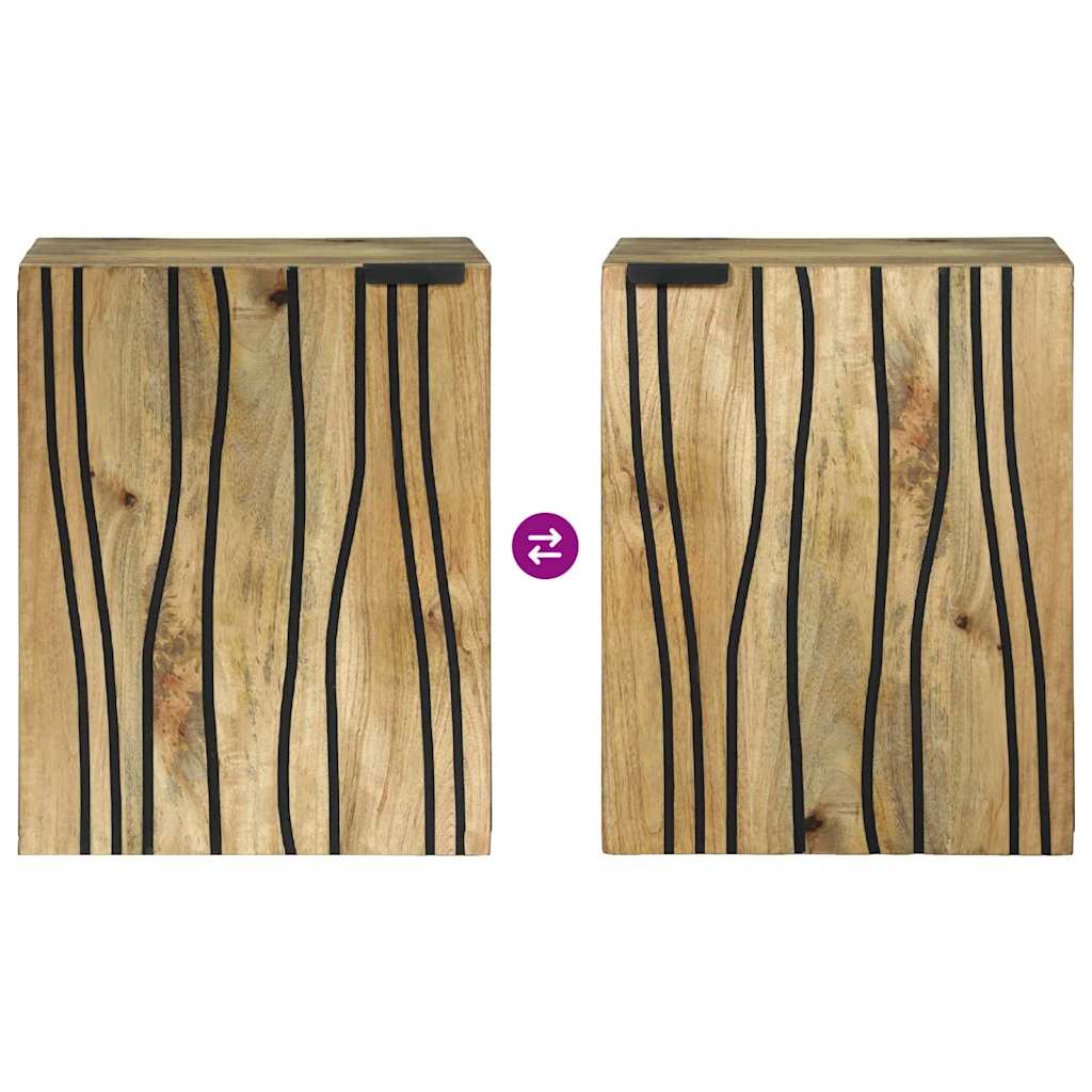 Waschbeckenunterschrank Braun und Schwarz 38 x 33,5 x 48 cm