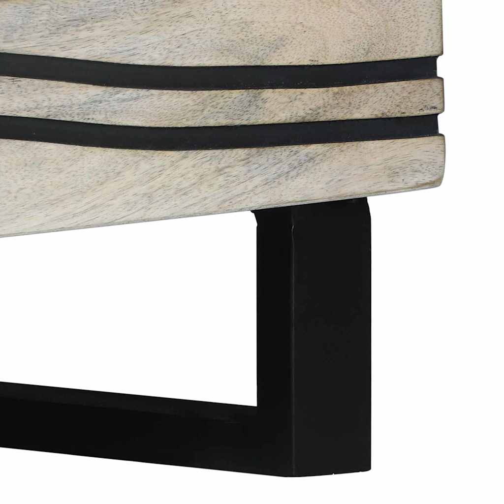 Couchtisch Beige und Schwarz 80 x 50 x 40 cm