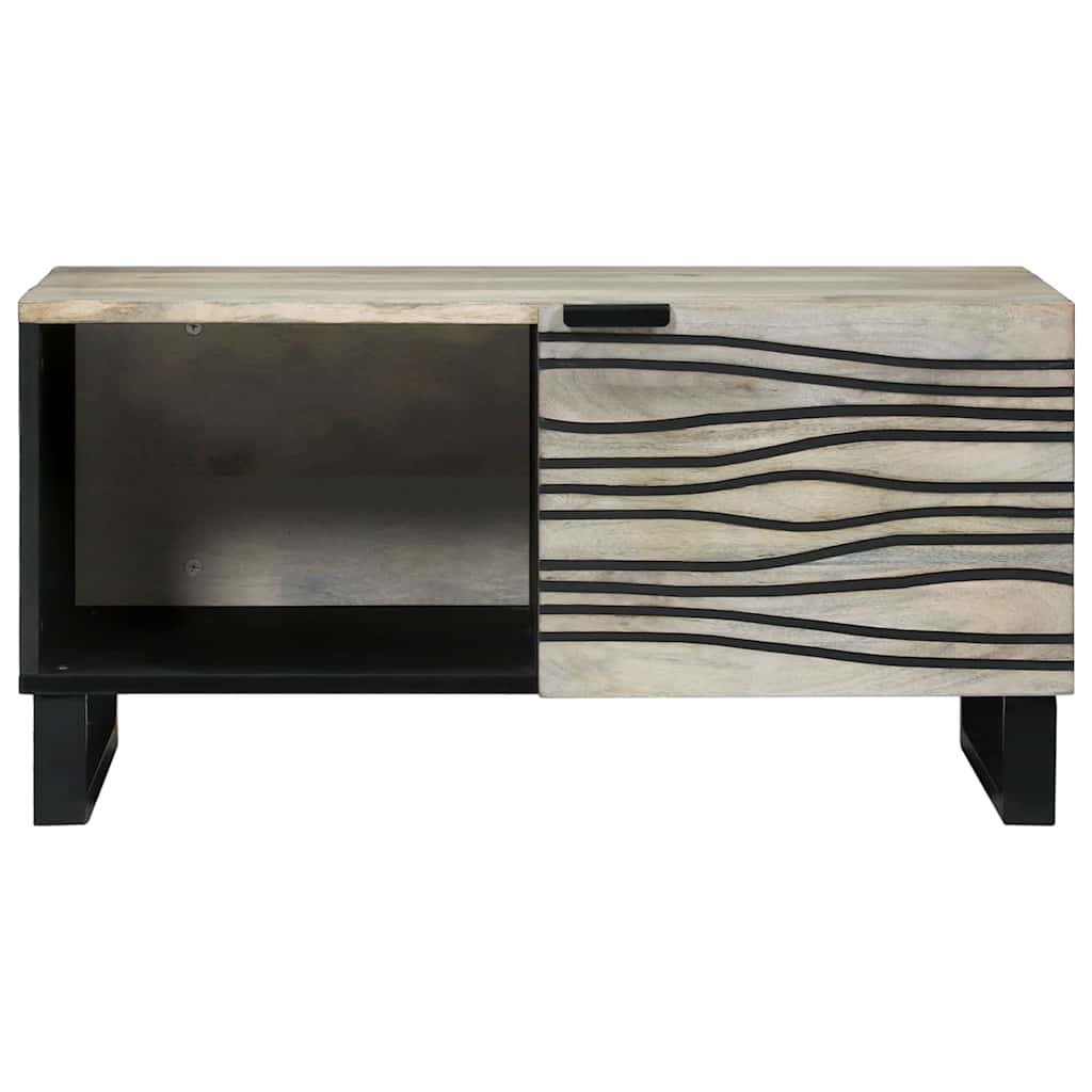 Couchtisch Beige und Schwarz 80 x 50 x 40 cm