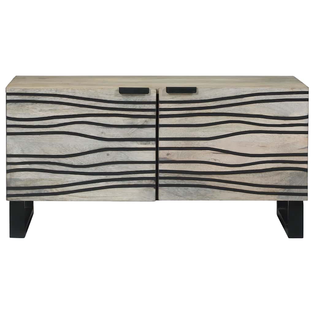 Couchtisch Beige und Schwarz 80 x 50 x 40 cm