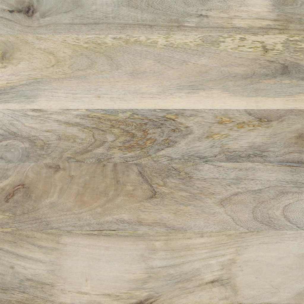 Couchtisch Weiß, Schwarz 80 x 54 x 40 cm massives Mangoholz
