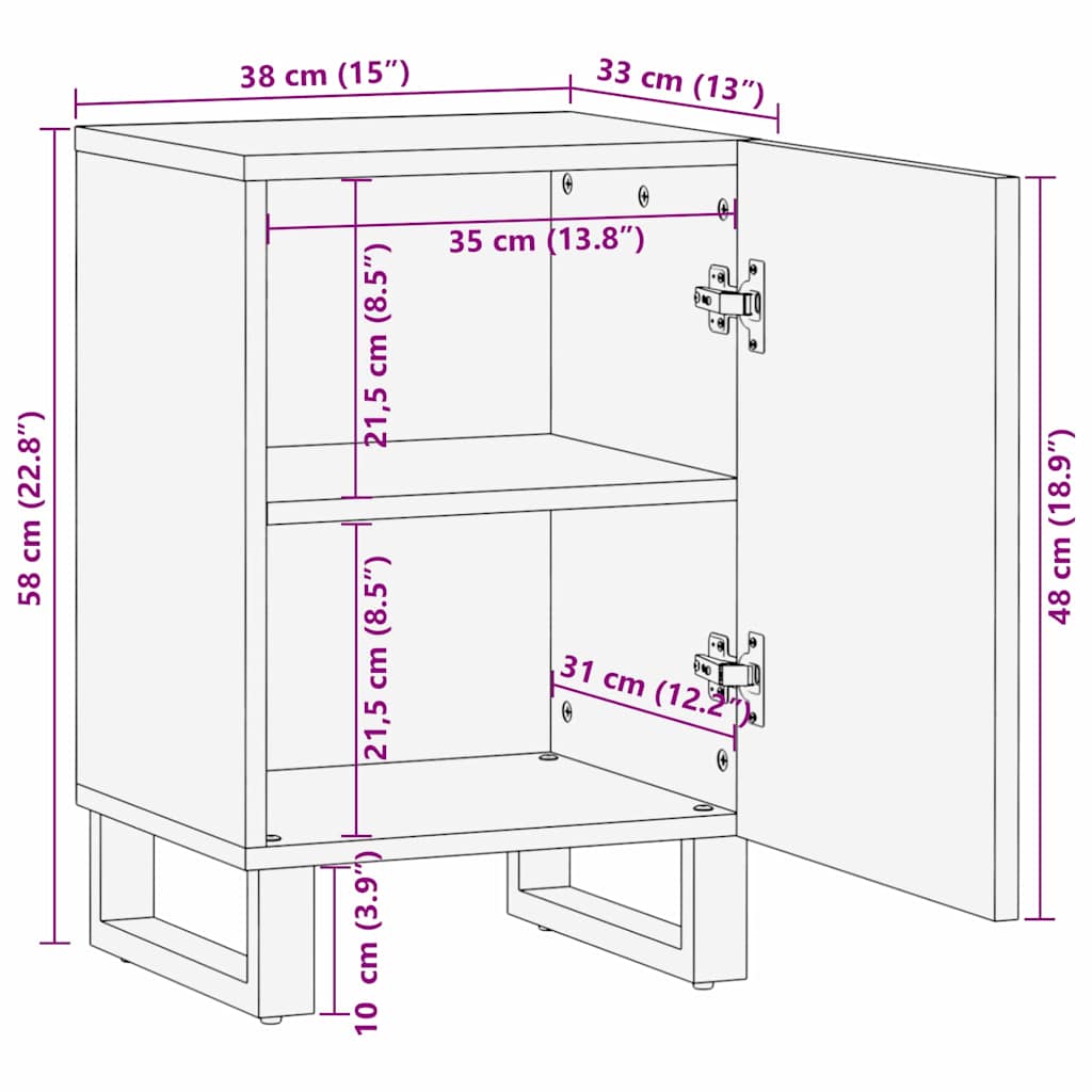 Badezimmer Schrank mit Regal mit Speicher mno 38 x 33.5 x 58 cm