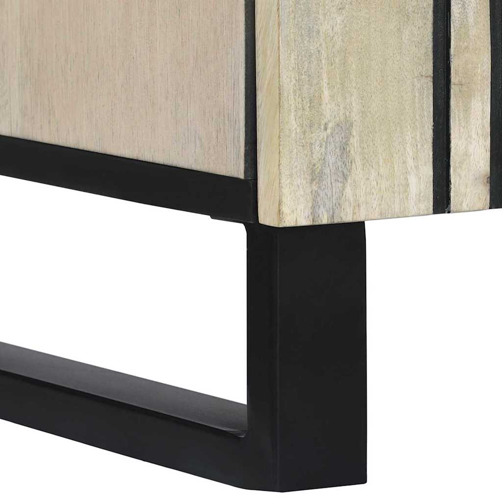 Badezimmer Schrank mit Regal Weiß und Schwarz 38 x 33 x 160 cm