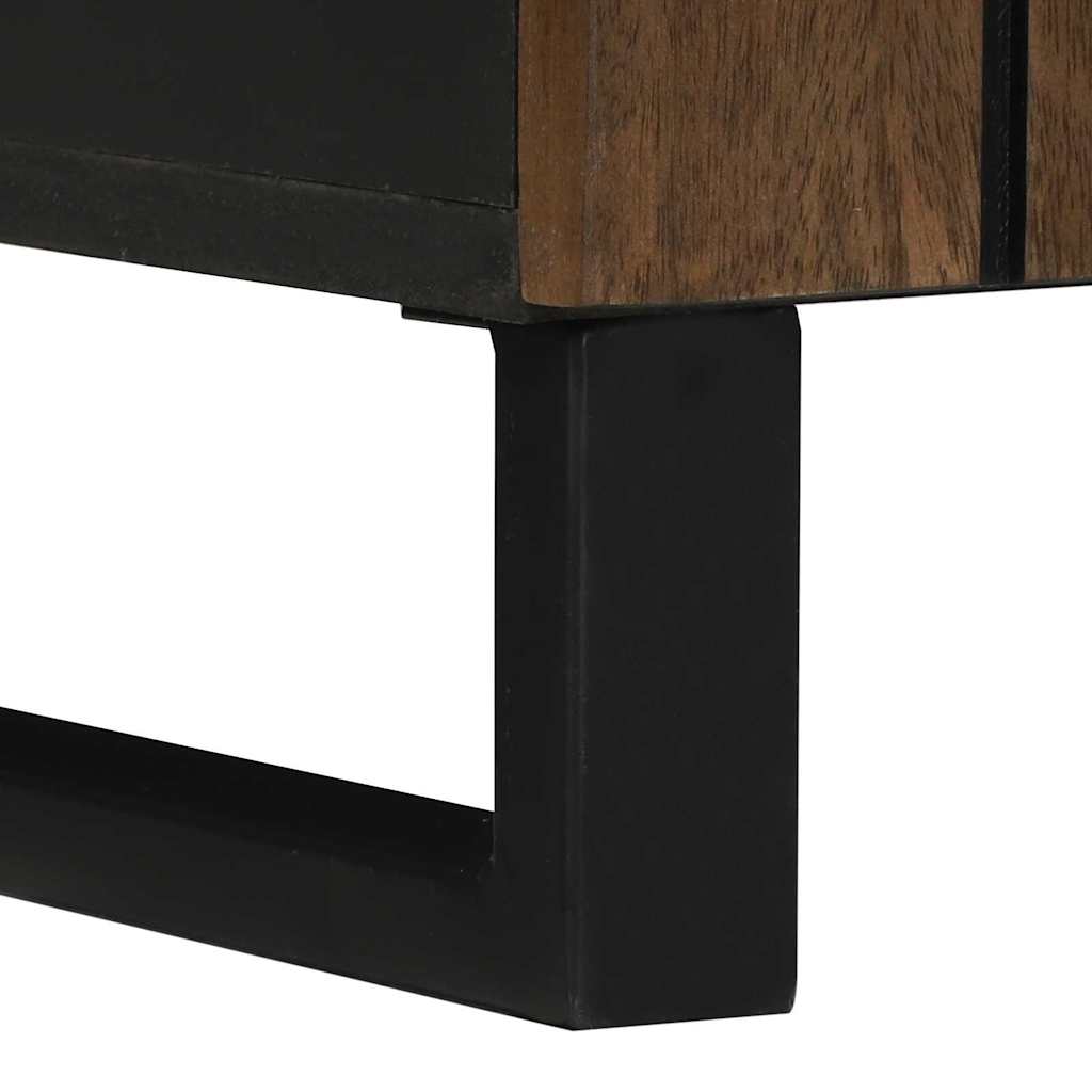 Waschbeckenschrank mit Regal Braun und Schwarz 62 x 33 x 58 cm