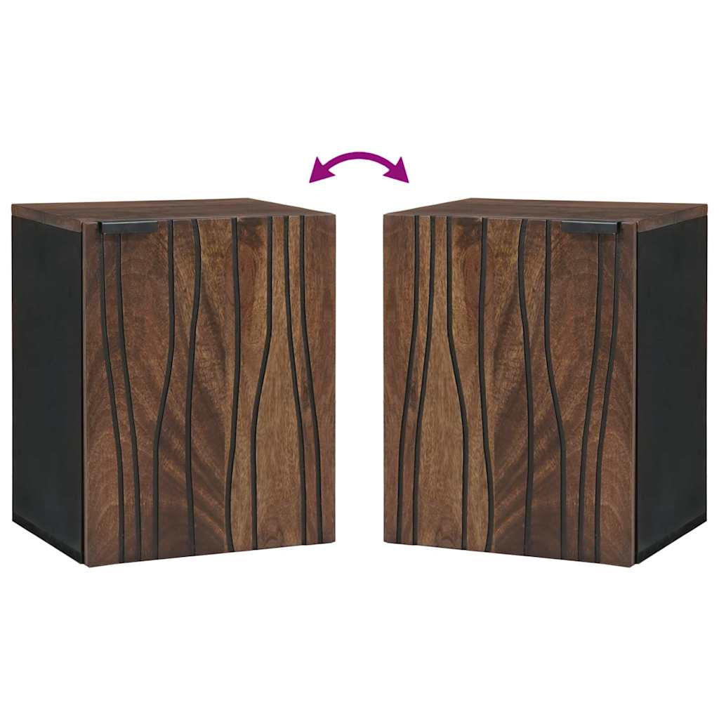 Waschbeckenunterschrank Braun, Schwarz 38 x 33,5 x 48 cm