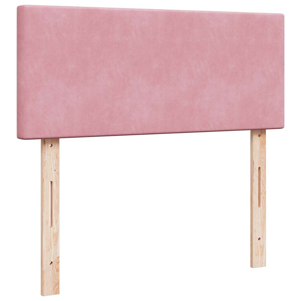 Ottoman-Bett mit Matratze Rosa 120x200 cm Samt