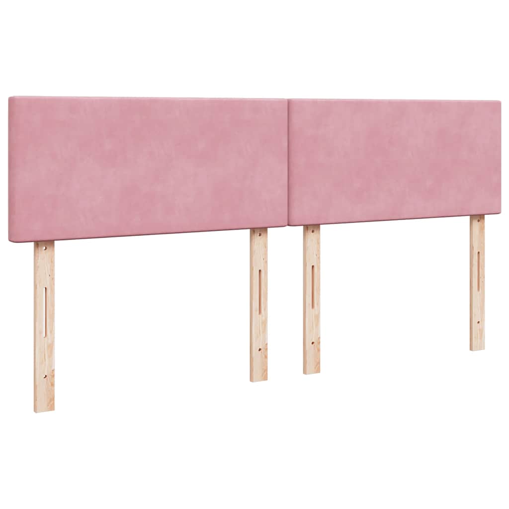 Ottoman-Bett mit Matratze Rosa 160x200 cm Samt