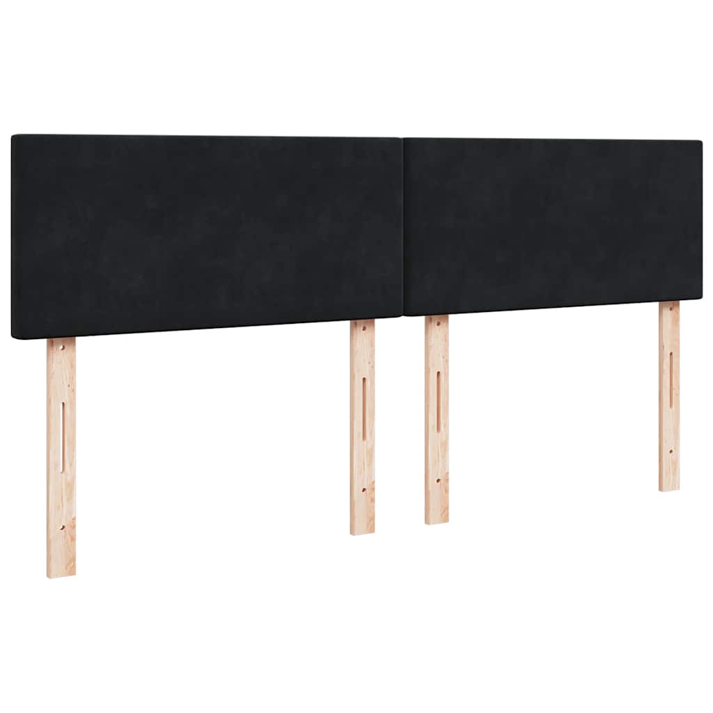 Ottoman bed with mattress black 180x200 cm velvet