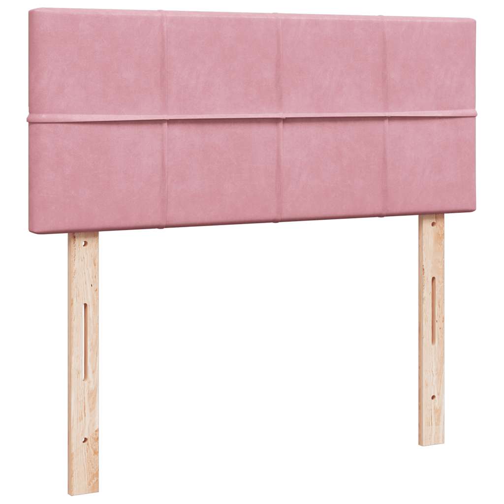 Ottoman-Bett mit Matratze Rosa 120x200 cm Samt
