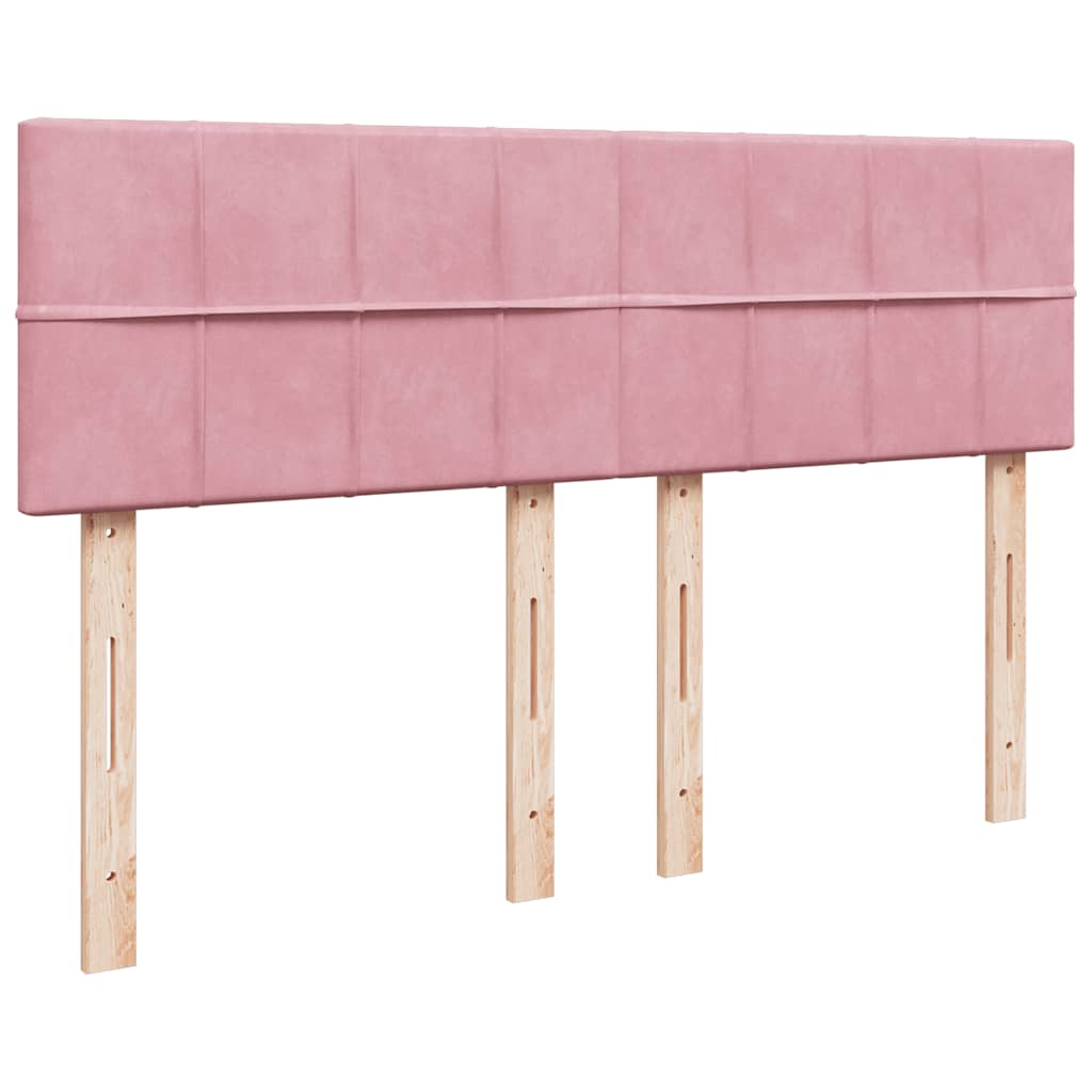 Ottoman-Bett mit Matratze Rosa 140x190 cm Samt